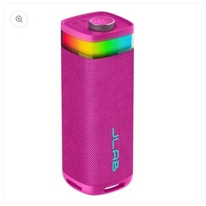JLab Pink Portable Bluetooth Speaker with RGB Light Ring